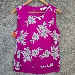 Floral Sleeveless Top - Pink